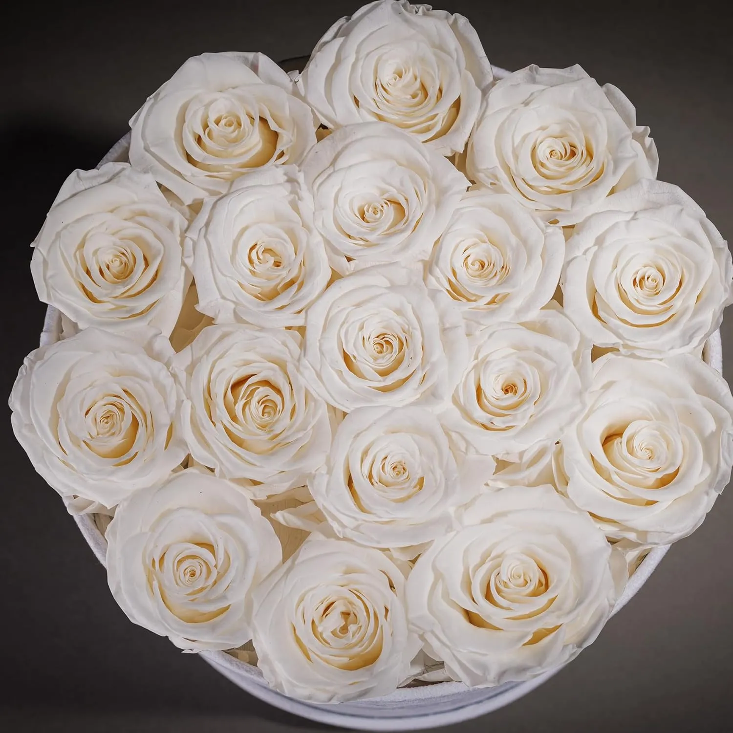 17 Flowers in a Luxury Suede Box, Birthday Gifts for Women, Preserved Flowers, Mothers Day Roses Gift for Mom, White