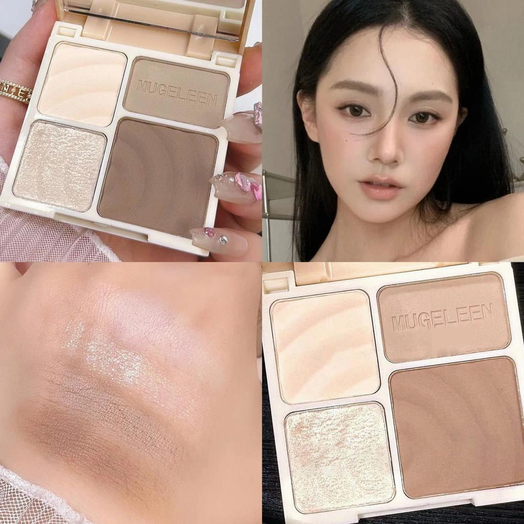 1pc 4 Colours Bronzer / Highlight / Contour Palette / Face Shading Powder