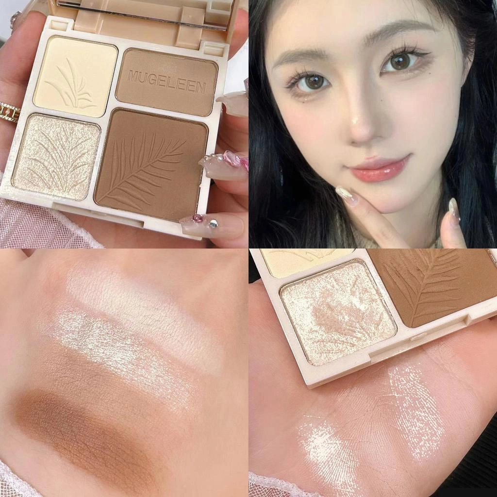 1pc 4 Colours Bronzer / Highlight / Contour Palette / Face Shading Powder