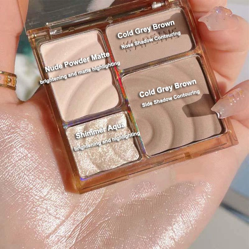 1pc 4 Colours Bronzer / Highlight / Contour Palette / Face Shading Powder