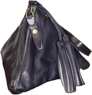 1PCS Genuine leather - Retro Medieval - Cowhide Purse Coin Purse Coin Pouch Coin Holder Change Purse for Women & Men Wristlet Wallets for Women Keychain Wallet Mini Wallet (Black)