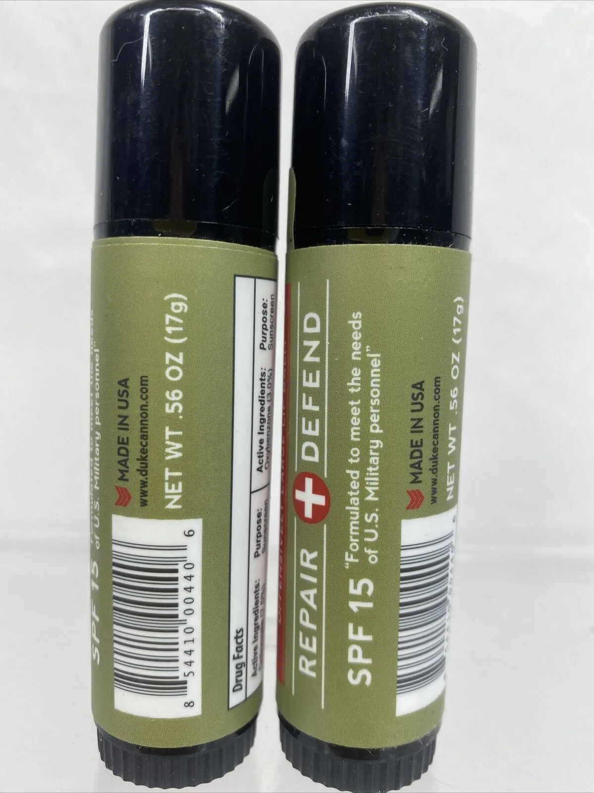 (2) Duke Cannon Balm Tactical Lip Protectant 15 SPF 0.56oz Repair BUY MORE SAVE!