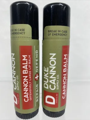 (2) Duke Cannon Balm Tactical Lip Protectant 15 SPF 0.56oz Repair BUY MORE SAVE!