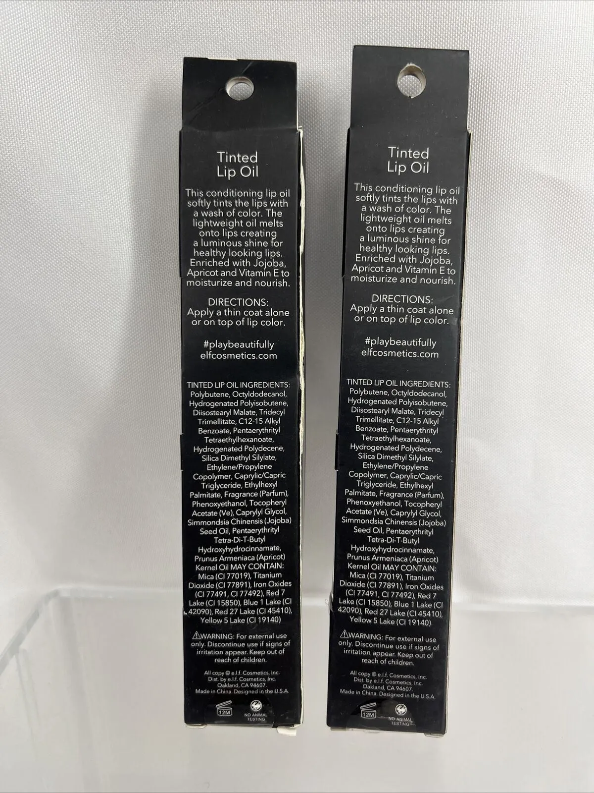 (2) E.l.f. Cosmetics Liquid Gloss Lipstick  Lip Oil - Berry Kiss