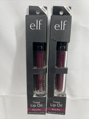 (2) E.l.f. Cosmetics Liquid Gloss Lipstick  Lip Oil - Berry Kiss