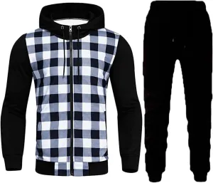2023 Men's Tracksuit Set 2 Piece Sweatsuits Casual Hoodies Men's Athletic Sports Suit Long Sleeve Pullover Jogging Outfits