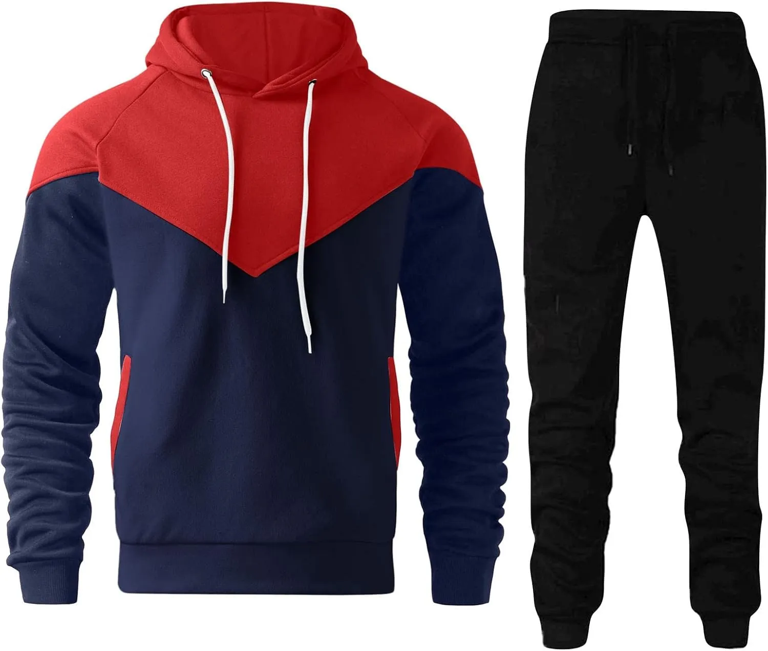 2023 Men's Tracksuit Set 2 Piece Sweatsuits Casual Hoodies Men's Athletic Sports Suit Long Sleeve Pullover Jogging Outfits