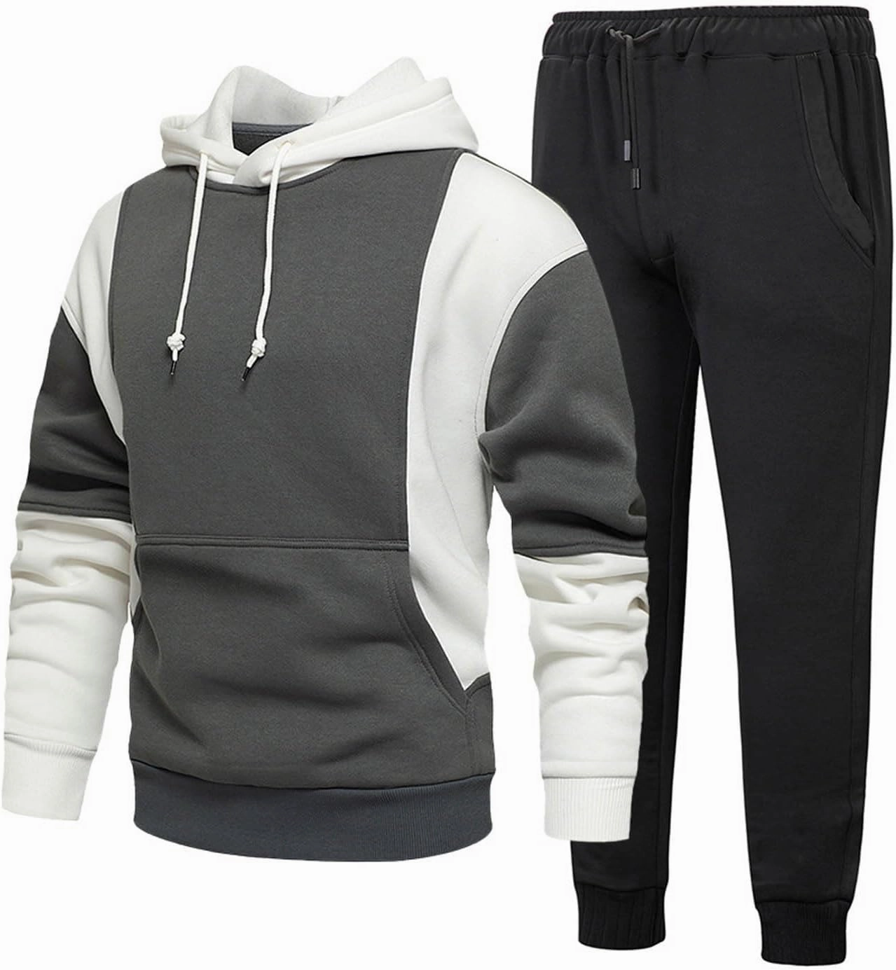 2023 Men's Tracksuit Set 2 Piece Sweatsuits Casual Hoodies Men's Athletic Sports Suit Long Sleeve Pullover Jogging Outfits