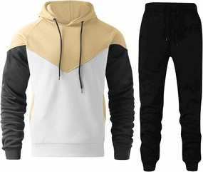 2023 Men's Tracksuit Set 2 Piece Sweatsuits Casual Hoodies Men's Athletic Sports Suit Long Sleeve Pullover Jogging Outfits