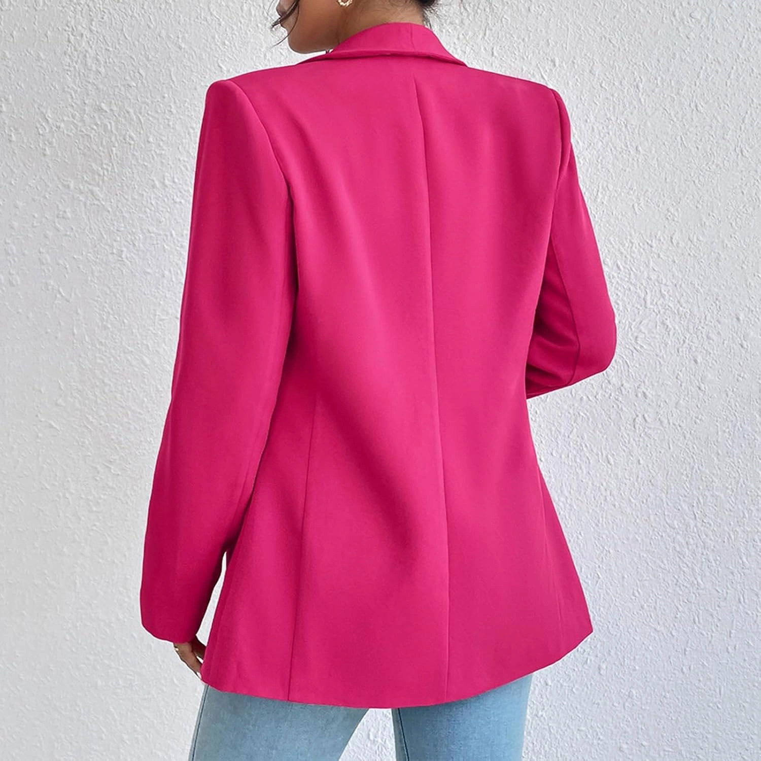 2023 Womens Casual Blazers Open Front Long Sleeve Work Office Jackets Basic Lapel Collar Blazer Jacket Business Outfit
