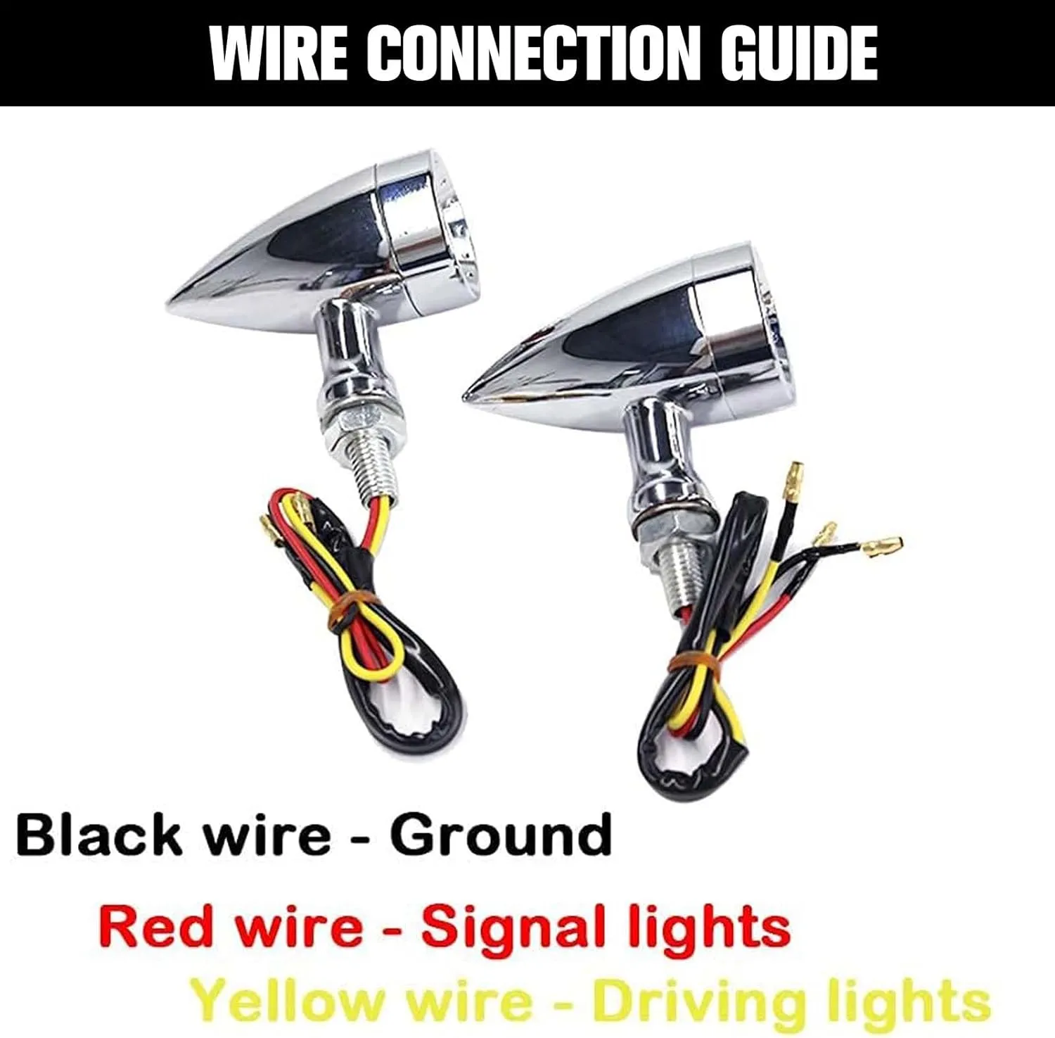 2pcs Chrome 15 LED Motorcycle Stop Brake Running Turn Signal Indicator Red Lights For Harley Honda Chopper (Chrome-Red Light)