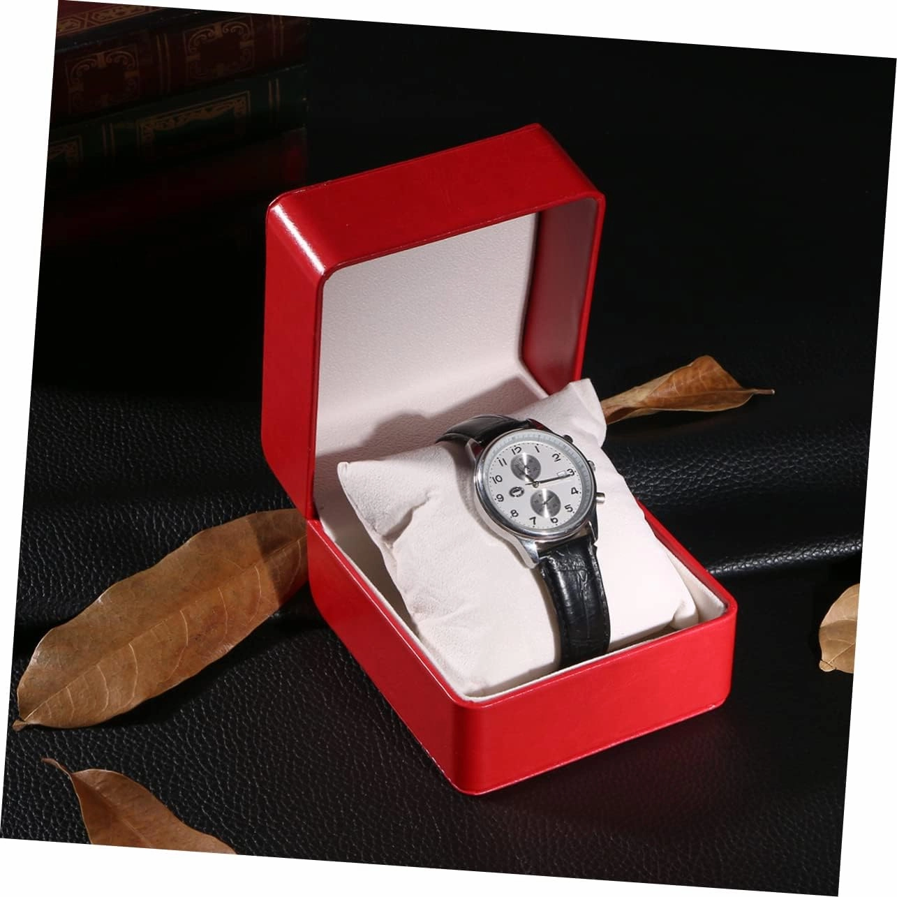 2pcs Box Red Jewelry Box Watch Organizer Watch Case Storage for Men Mens Display