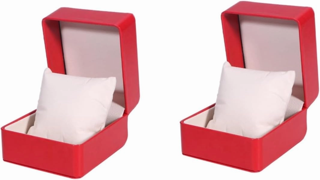 2pcs Box Red Jewelry Box Watch Organizer Watch Case Storage for Men Mens Display