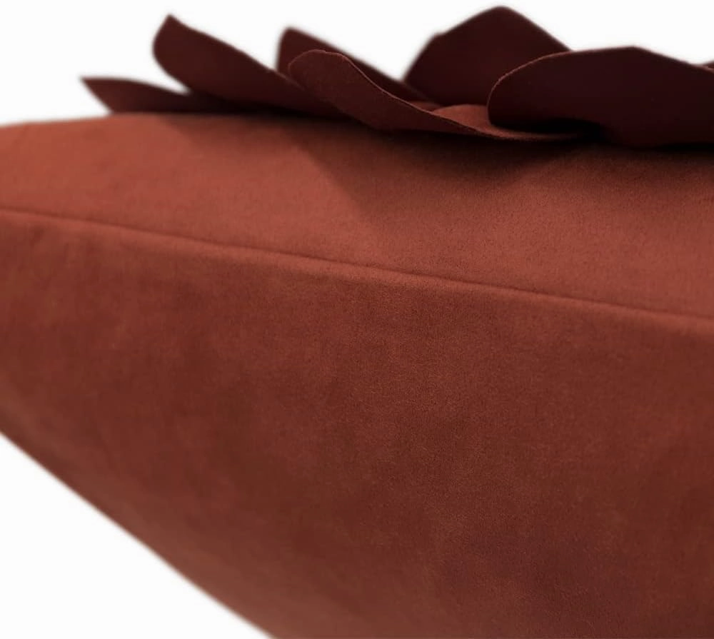 3D Flower Throw Pillow Covers Decorative Soft Pillowcases Cushion Covers Home Couch Bed Living Room Decor 18x18 Inch Rust Red