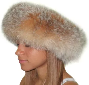 4 inches Regular Width Fox Headband/Neck Warmer