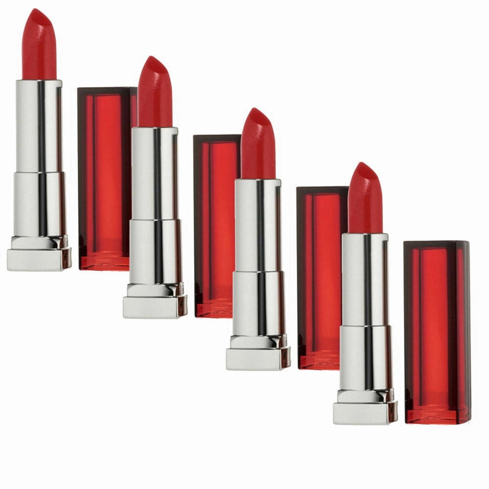 4x Maybelline Color Sensational Lipcolour Lipstick 630 Red Revolution