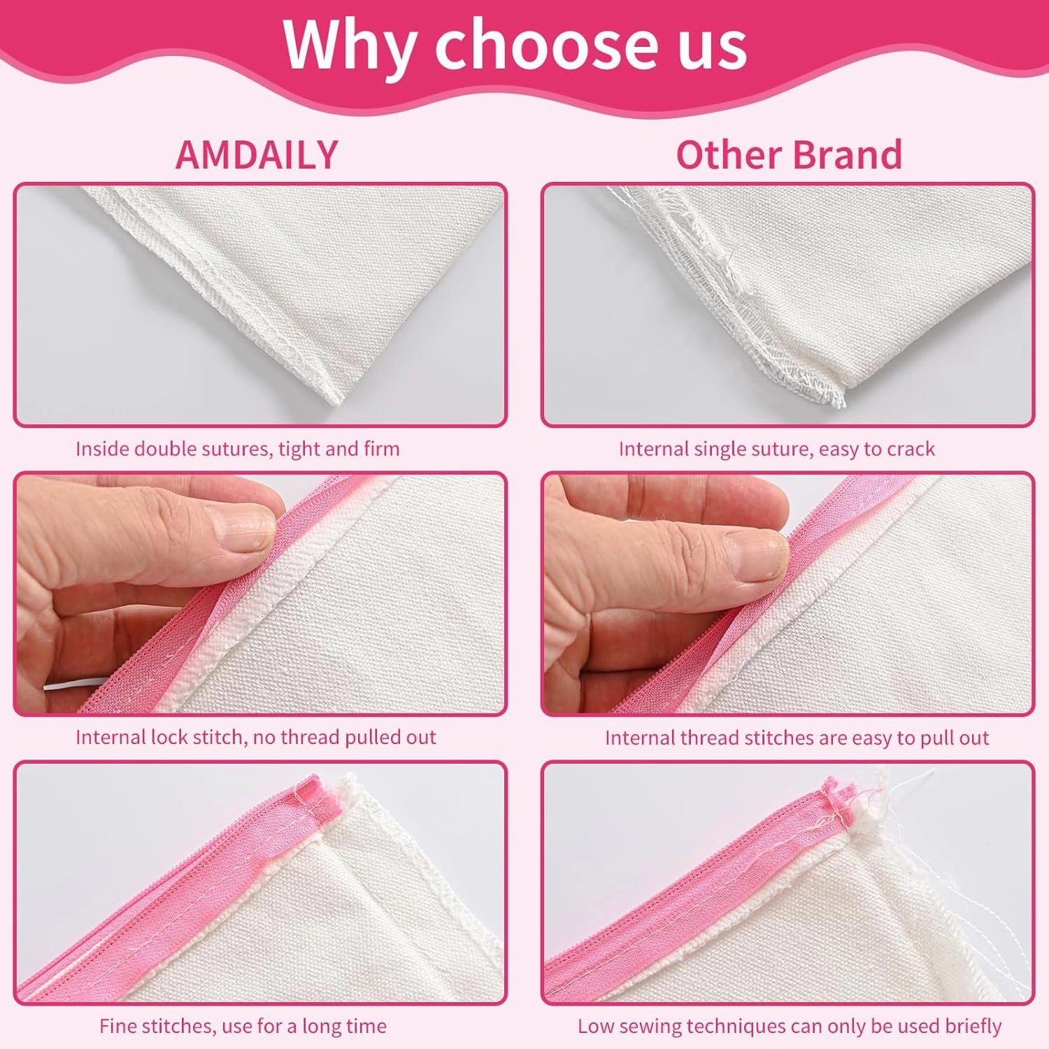 50Pcs Canvas Makeup Bags Bulk, 7.87 x 5.7 Inch Cotton Sublimation Blank DIY Heat Transfer Cosmetic Bag w/Colorful Zipper Gift Box for Bridesmaid Makeup Bag Travel Toiletry Pouch Storage