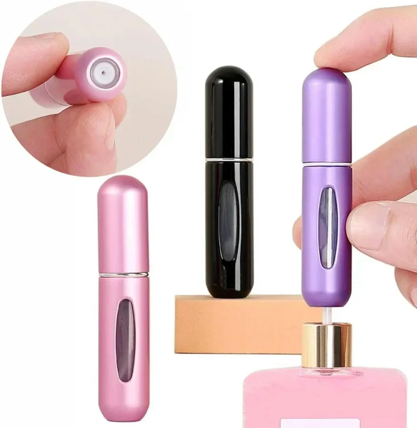5Ml/8Ml Perfume Refill Bottle Rechargeable Perfume Dispenser Mini Refillable Spray Jar Pump Atomizer