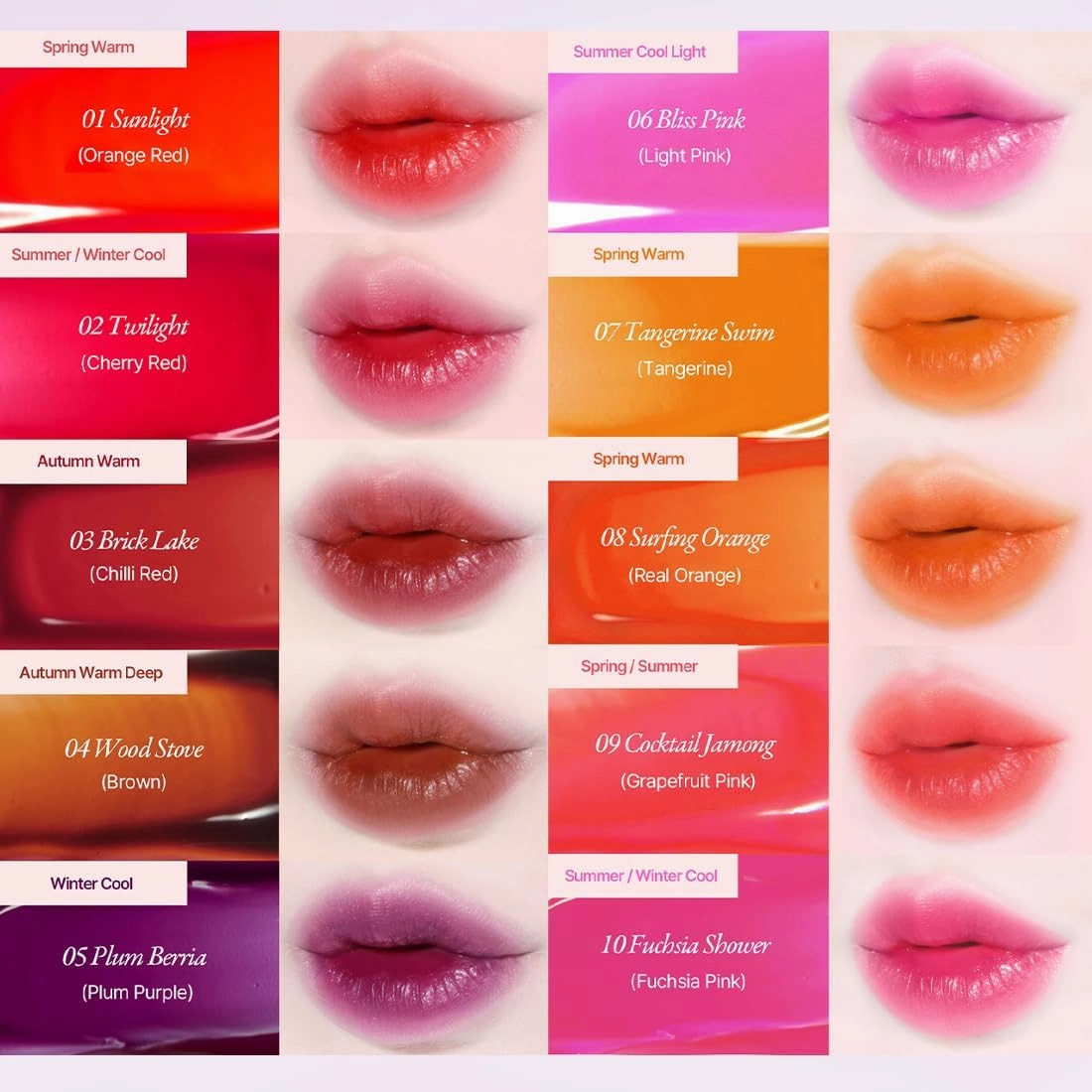 'Haru Water Tint' (Lip Tint/Lip Stain) (Orange Red, 9.5g)