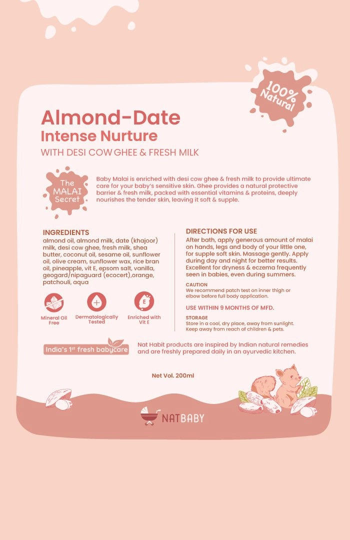 <strong>Almond & Dates Fresh Baby Malai Lotion</strong> <br>