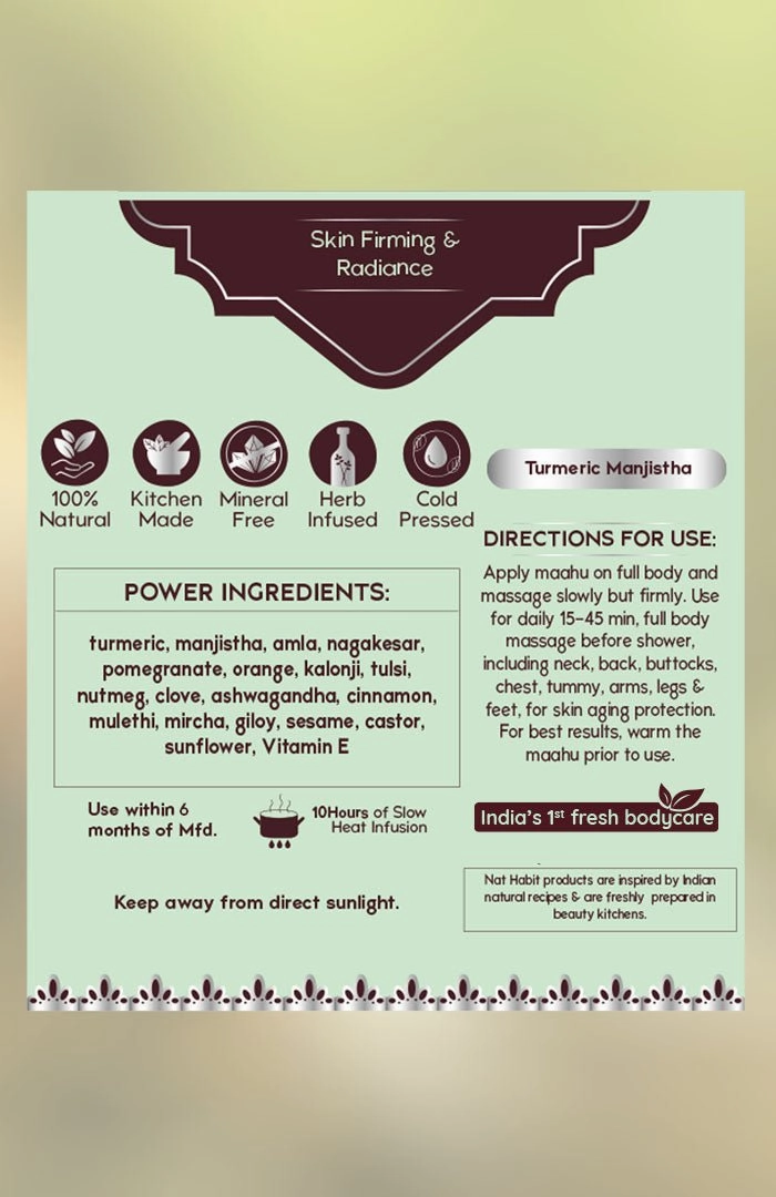 <strong>Pure Turmeric Manjistha Maahu</strong> <br><i>Skin Firming & Radiance</i>