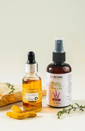 <strong>Turmeric Rosehip Mukhalaya & Lavender Flora Jal</strong> <br><i>Combo for Tan, Pigmentation & Blemish Control</i>