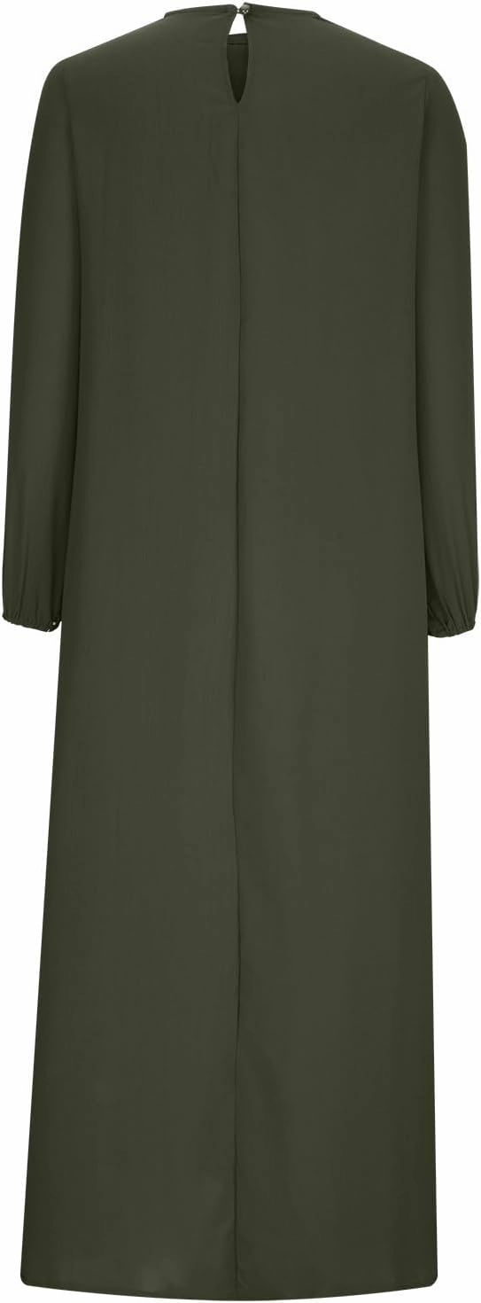 Abayas for Women Muslim Dubai Dress Loose Fit Long Islamic Kaftan Robe Maxi Length Arabic Robes Eid Prayer Clothes