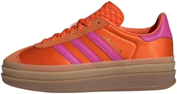 adidas SELUFU Women's Gazelle Bold W OrangeSemi Lucid Fuchsia/Orange 11 US, Wide