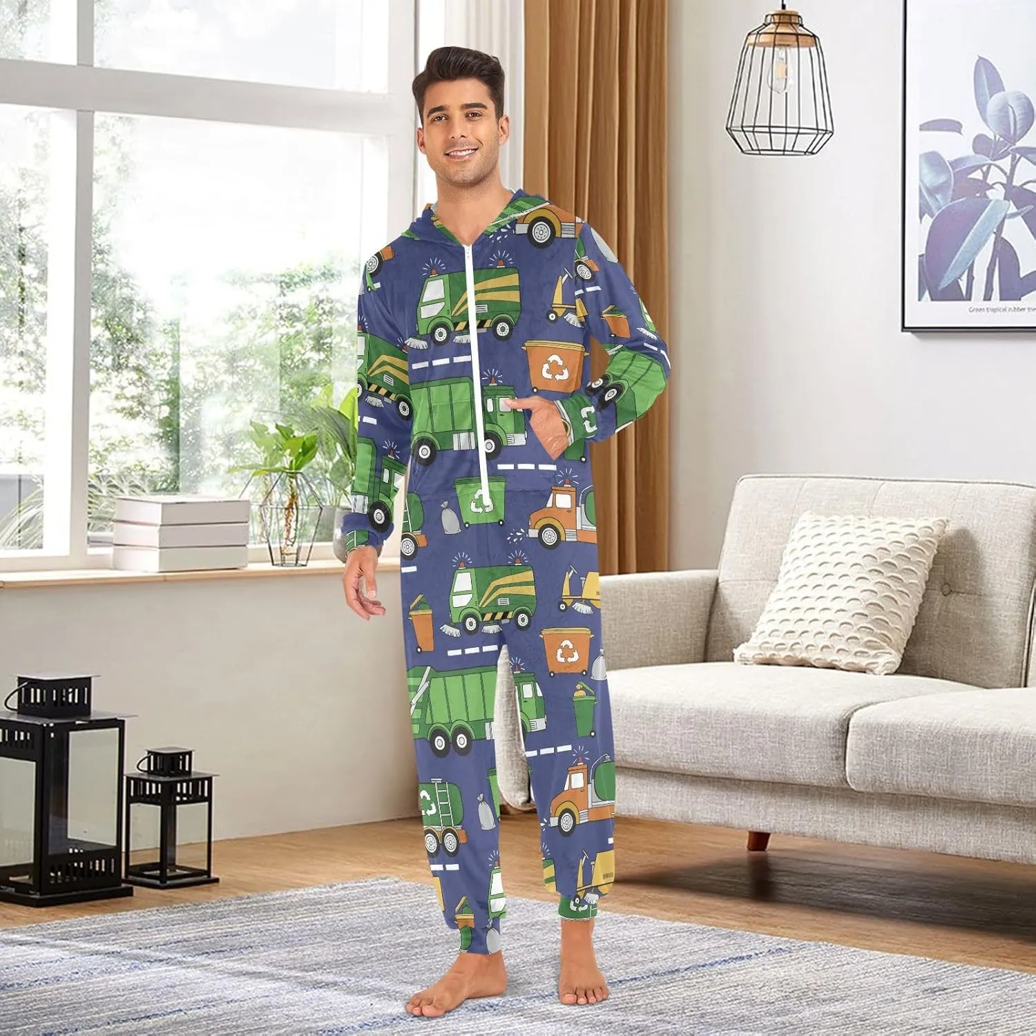 Adult Onesie Pajamas for Women Men Pretty Pink Purple Cute Costume Hooded Sleepwear Homewear S-XL