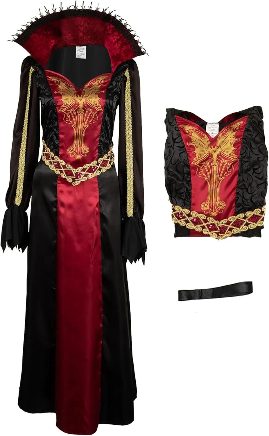 Adult Vampire Halloween Costumes For Women Scary Costume Set Female Vampiress Costum Outfit Dress Up Gothic Midnight