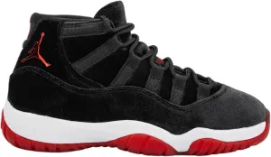 Air Jordan 11 Bred Velvet Womens Lifestyle Shoes (Black/Gym Red/White) Size 11