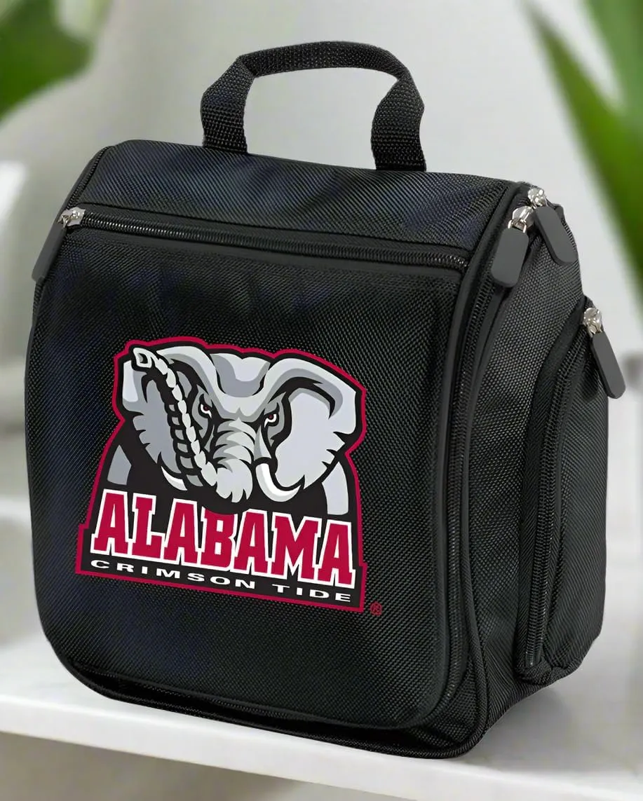Alabama Toiletry Bags Or Hanging University of Alabama Travel Shaving Kit for Men (Black - Elephant Logo)