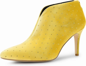 Allegra K Women's V Cutout Pointed Toe Heel Ankle Boots