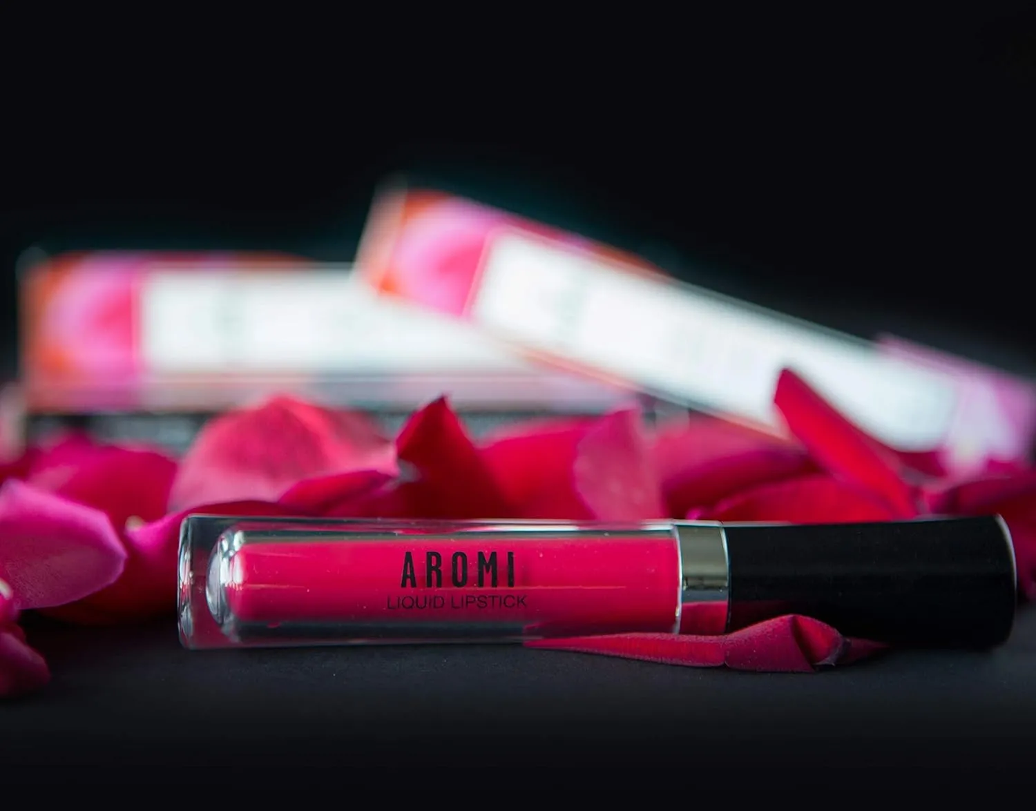 Aromi Matte Liquid Lipstick | Bright Magenta Red Lip Color, Long-Lasting, Transfer and Smudge Proof, Waterproof, Paraben, Phthalate,   Gluten Free (Neon Red)