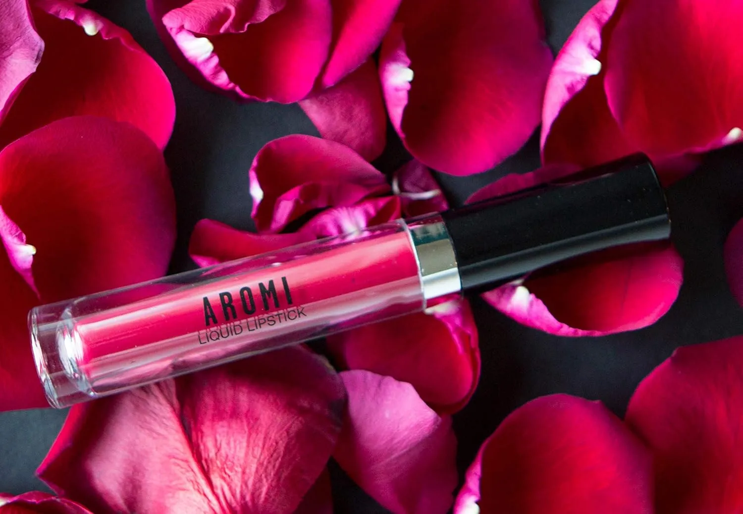 Aromi Matte Liquid Lipstick | Bright Magenta Red Lip Color, Long-Lasting, Transfer and Smudge Proof, Waterproof, Paraben, Phthalate,   Gluten Free (Neon Red)