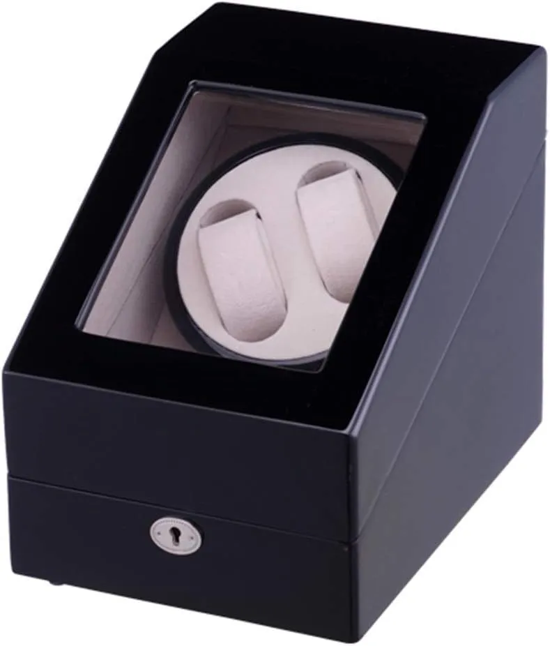 Automatic Watch Winder Box Piano Paint and Quiet Motor, Wooden Winding Case Storage Display Boxes with 5 Modes Rotation Great Gift Watch Winder Display Watch Box Storage