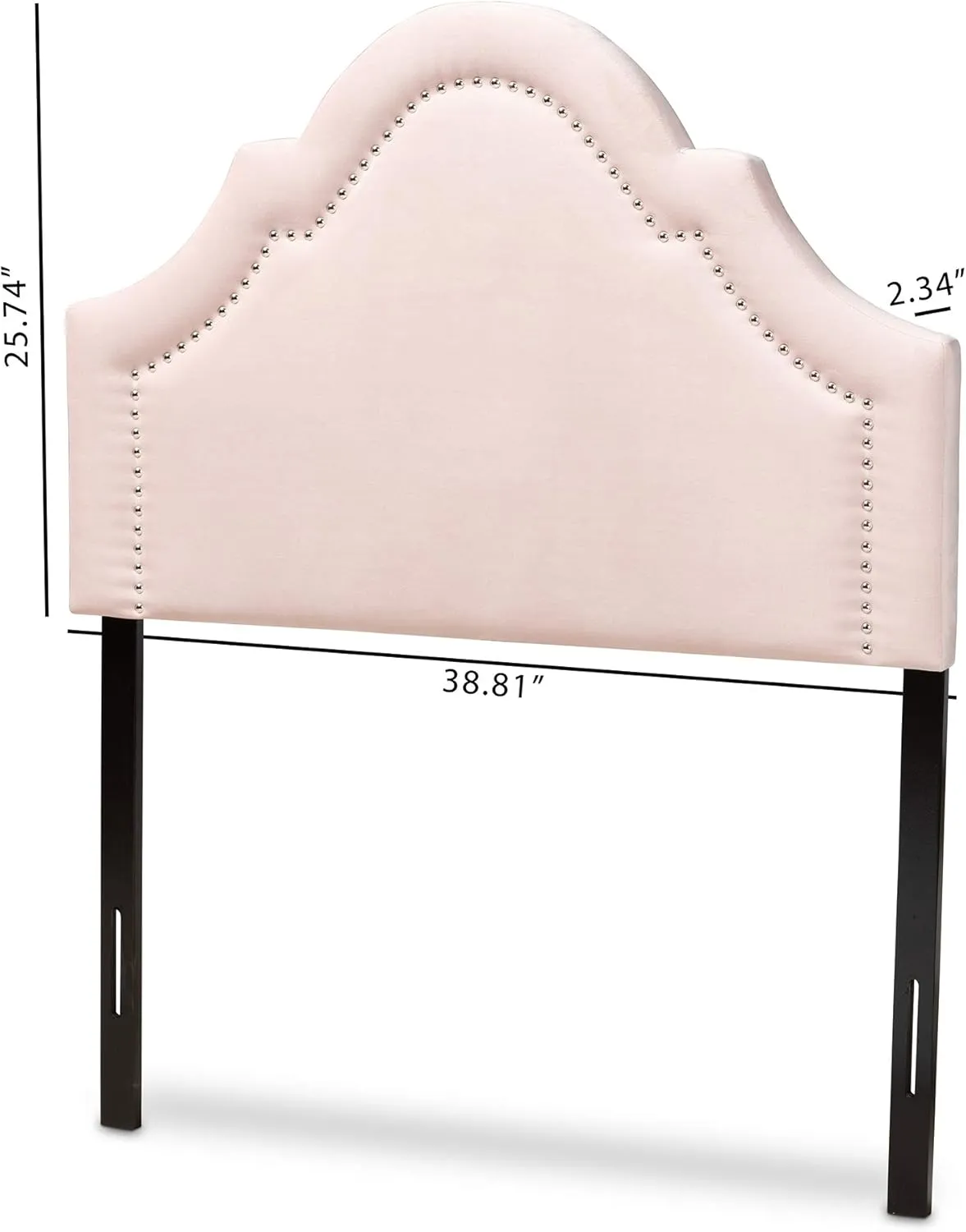 Baxton Studio Headboards, Twin, Light Pink