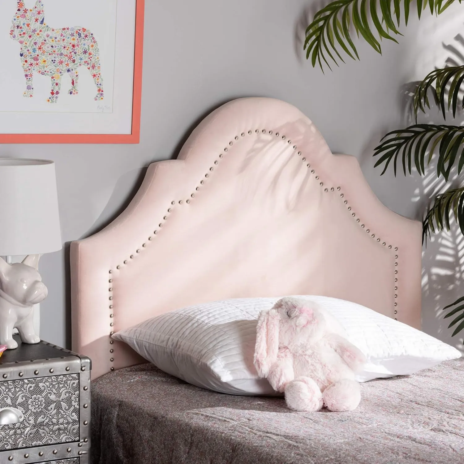 Baxton Studio Headboards, Twin, Light Pink