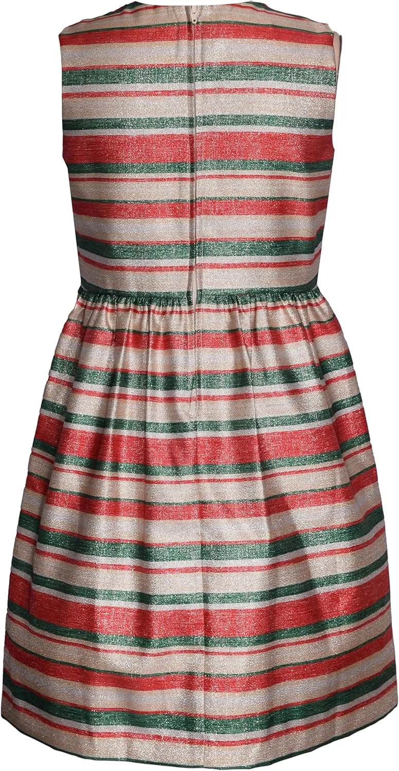 Bonnie Jean Christmas Dress with Red Cardigan for Baby, Toddler, Little and Big Girls