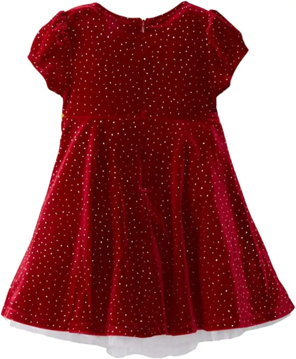 Bonnie Jean - Girls Christmas Dress Velvet Sparkle Dress with Jacket