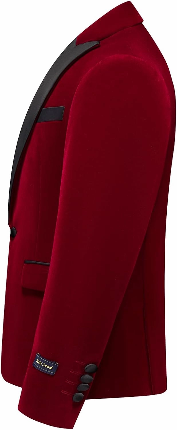 Boys Velvet Tuxedo Suit for Boys Slim Fit Formal Wedding Outfit Suit Size 4-20 Kids 2 Piece Tuxedo Blazer Jacket Suit Set