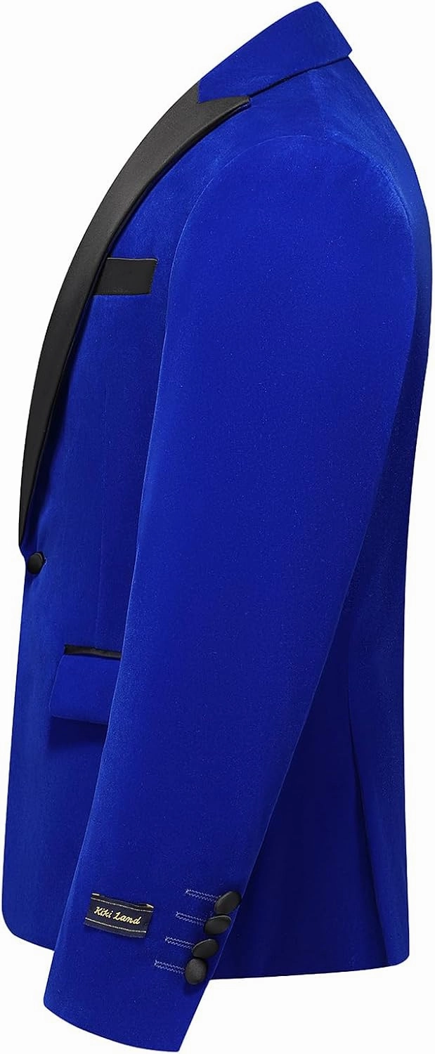 Boys Velvet Tuxedo Suit for Boys Slim Fit Formal Wedding Outfit Suit Size 4-20 Kids 2 Piece Tuxedo Blazer Jacket Suit Set