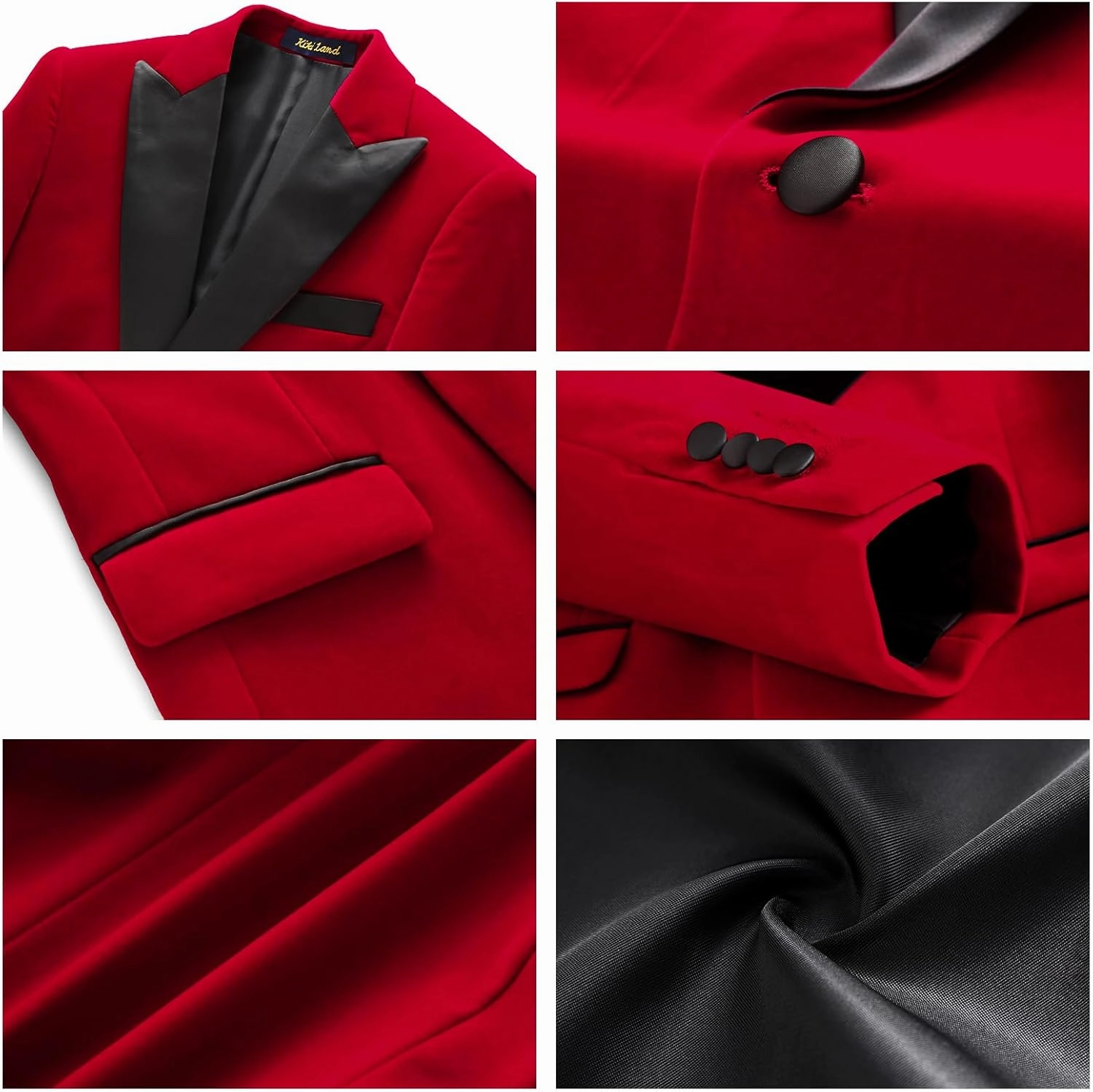 Boys Velvet Tuxedo Suit for Boys Slim Fit Formal Wedding Outfit Suit Size 4-20 Kids 2 Piece Tuxedo Blazer Jacket Suit Set