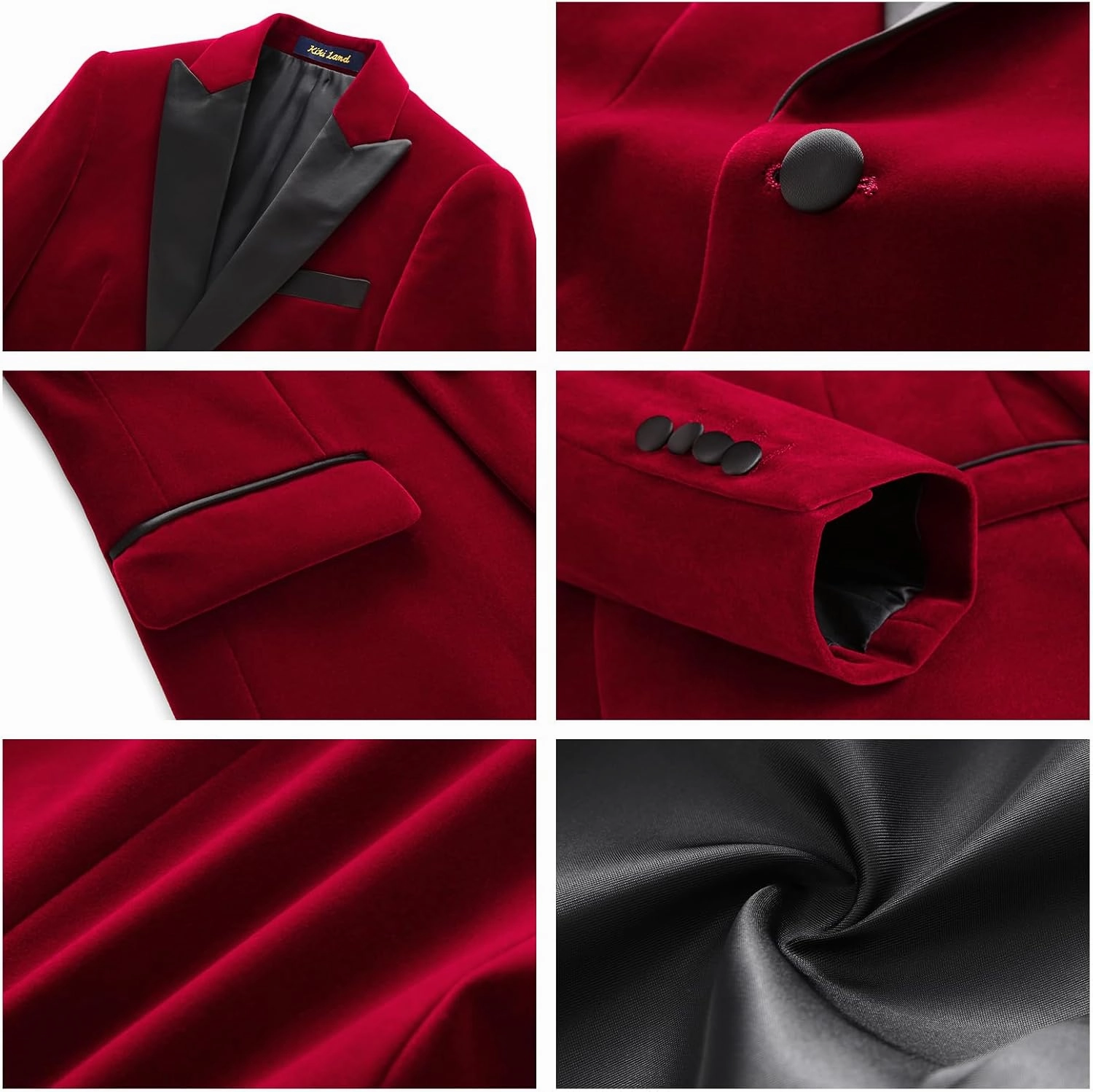 Boys Velvet Tuxedo Suit for Boys Slim Fit Formal Wedding Outfit Suit Size 4-20 Kids 2 Piece Tuxedo Blazer Jacket Suit Set