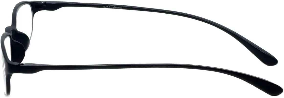Calabria 718 Flexie Oval Reading Glasses Men/Women Bendable Single Power Readers Flexible Lightweight Durable TR 90 Frame