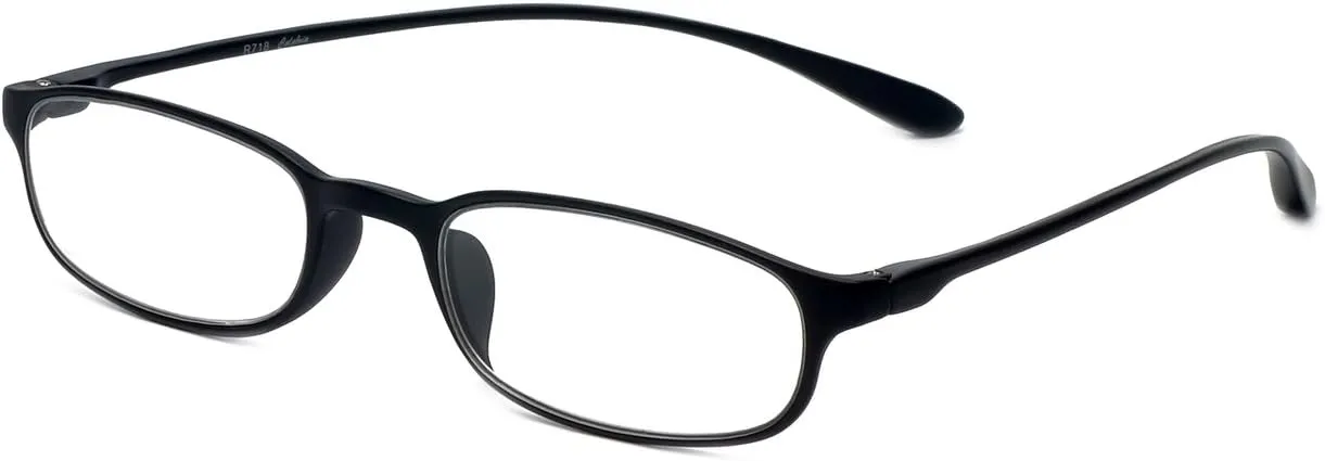 Calabria 718 Flexie Oval Reading Glasses Men/Women Bendable Single Power Readers Flexible Lightweight Durable TR 90 Frame