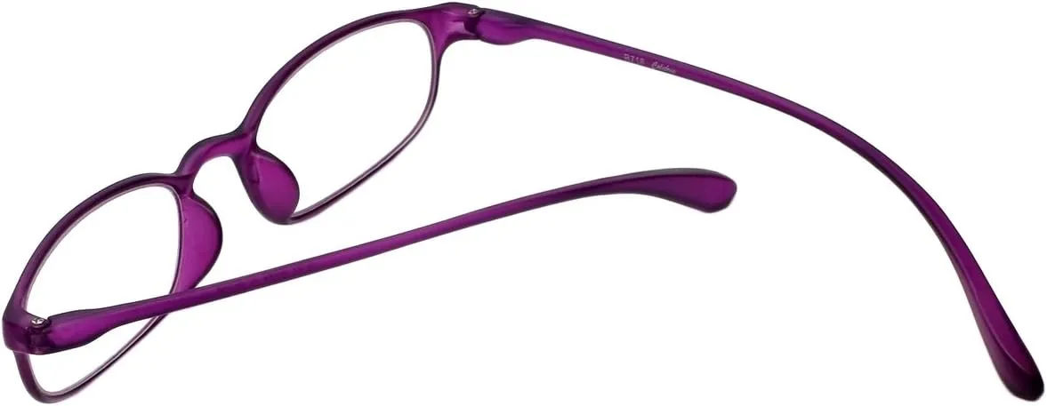 Calabria 718 Flexie Oval Reading Glasses Men/Women Bendable Single Power Readers Flexible Lightweight Durable TR 90 Frame