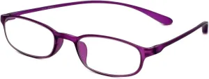 Calabria 718 Flexie Oval Reading Glasses Men/Women Bendable Single Power Readers Flexible Lightweight Durable TR 90 Frame