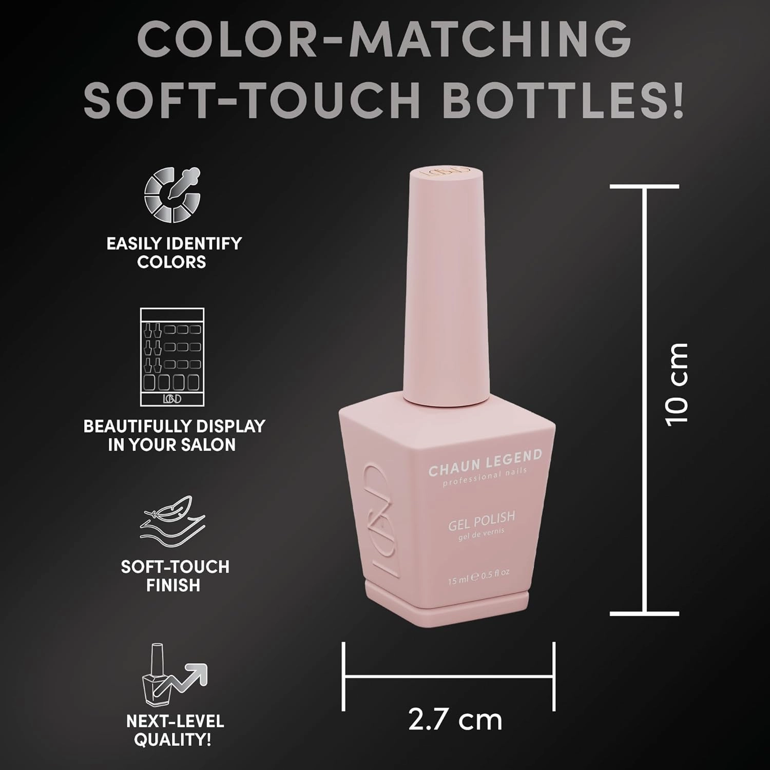 ChChaun Legend UV Gel Nail Polish, 0.5 Ounce Long Lasting Salon Quality, Bubble Free Professional Manicures, Quick Dry High Shine, Velvet Touch LG5028 (mauve pink)