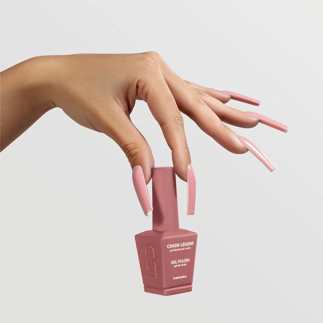 ChChaun Legend UV Gel Nail Polish, 0.5 Ounce Long Lasting Salon Quality, Bubble Free Professional Manicures, Quick Dry High Shine, Velvet Touch LG5028 (mauve pink)